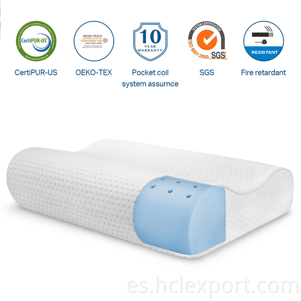 OEM y ODM almohada aceptable China Factory al por mayor al por mayor alojamiento para dormir Soil Memory Foam Camino de cama